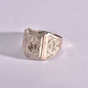 Men's Sterling Silver Anchor Ring